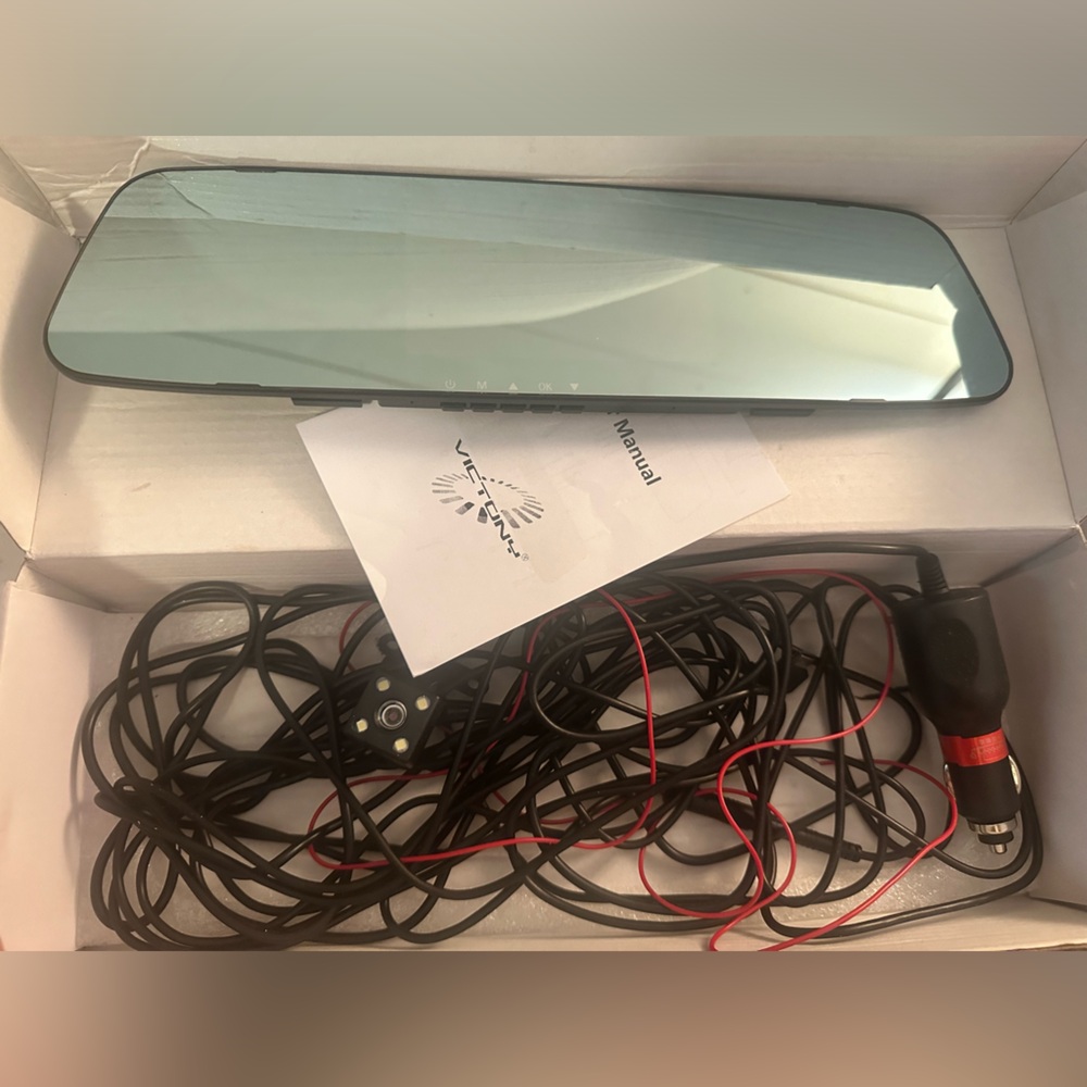 Victony front and rear dash camera. Brand new still in box